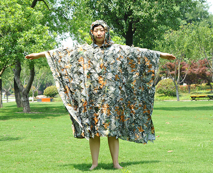 秋天沖花雨披偽裝服