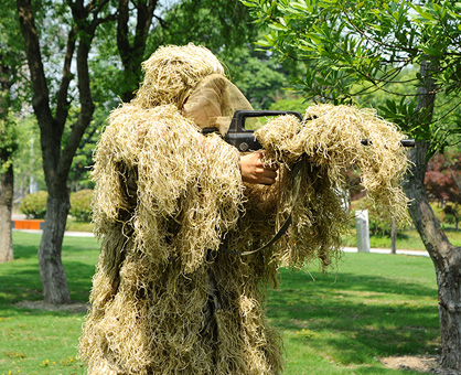 黃水草毛絲兩件套偽裝服